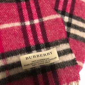 Pink Burberry Scarf